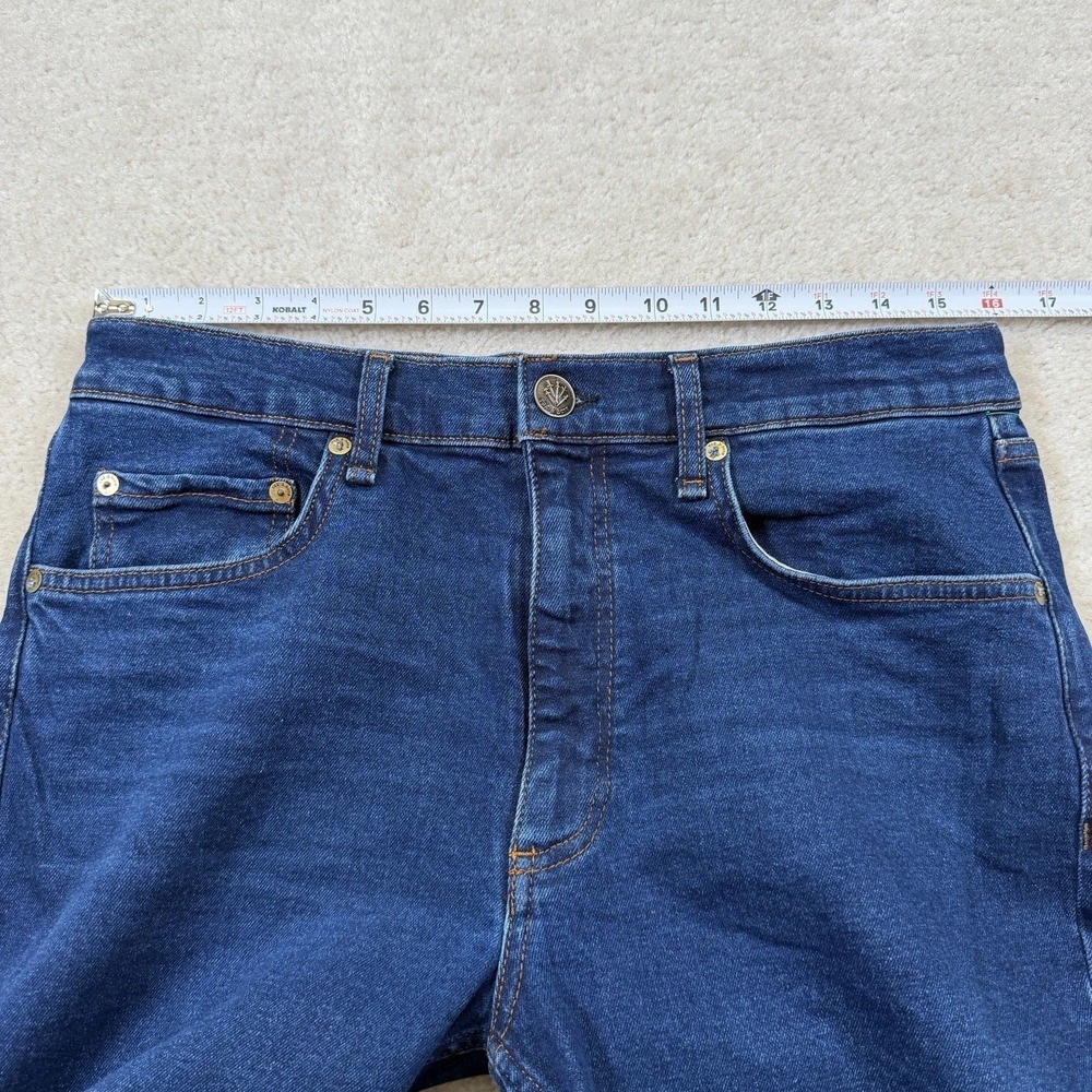 Rag & Bone Peyton Mid-Rise Bootcut Jeans Womens Size 30 Blue Raw Hem Cropped - Picture 6 of 13